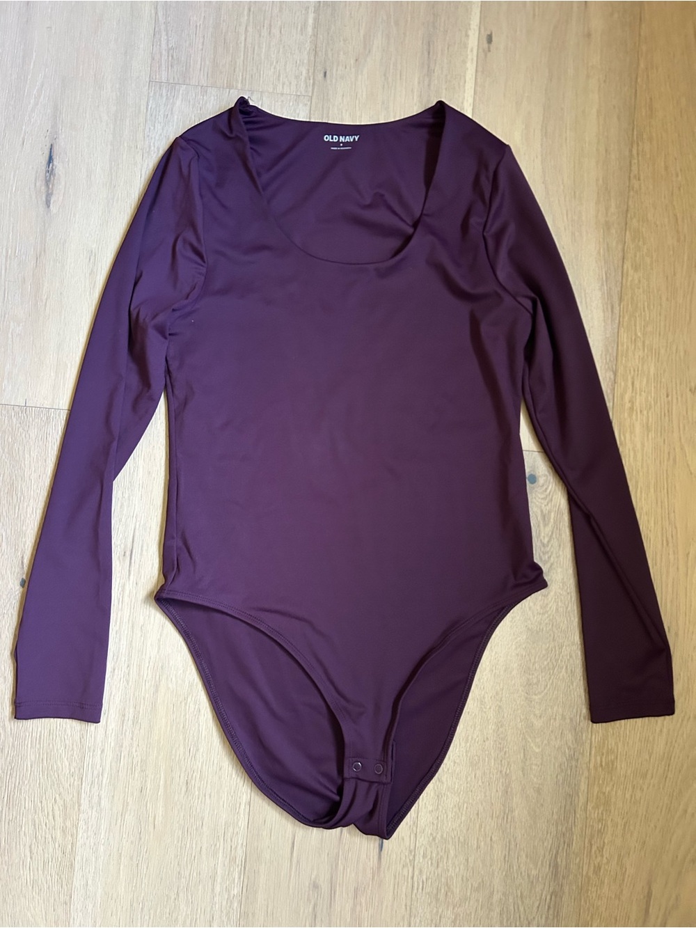 Old Navy Women’s Long Sleeve Plum Scoop-Neck One-Piece